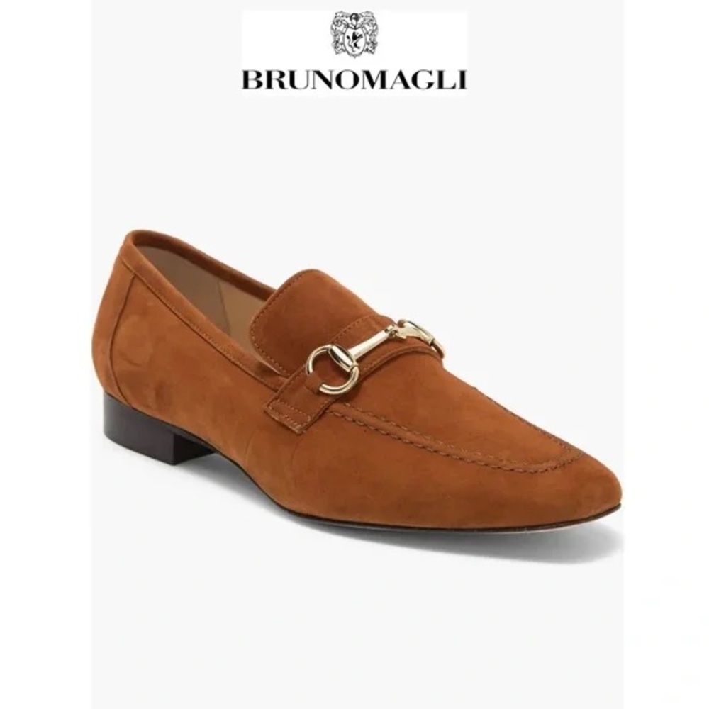 Bruno Magli Simona Loafers Cognac Suede